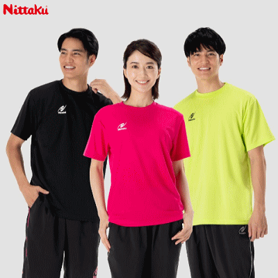 Nittaku ニッタク 卓球 Tシャツ 半袖シャツ 半袖Tシャツ メンズ レディース ジュニア 男性用 女性用 子供用 NX-2023【1枚までメール便OK】