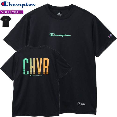 即日発送 バレーボール 半袖シャツ プラクティスTシャツ ユニセックス 男女兼用 C3-ZV304 チャンピオン【1枚までメール便OK!!】