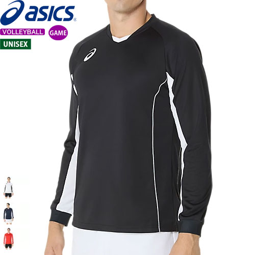 アシックス asics バレーボール 長袖シャツ ゲームプラシャツ 練習着 2053A215 ユニセックス 男女兼用【1枚までメール便OK】