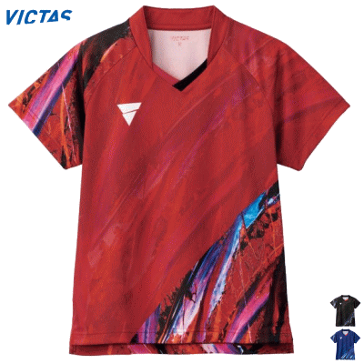 VICTAS ヴィクタス 卓球 ゲームシャツ ユニフォーム V-NGS408 2024年度男子日本代表モデル 女性用 レディース 512404【1枚までメール便...