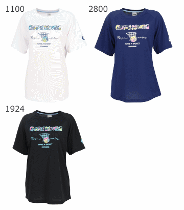 ソフトテニス館のCONVERSE コンバース バスケットウェア Tシャツ 半袖シャツ 練習着 ガールズプリントTシャツ 女性 レディース用 CB351351【1枚までメール便OK】【2025SS】｜アングル3