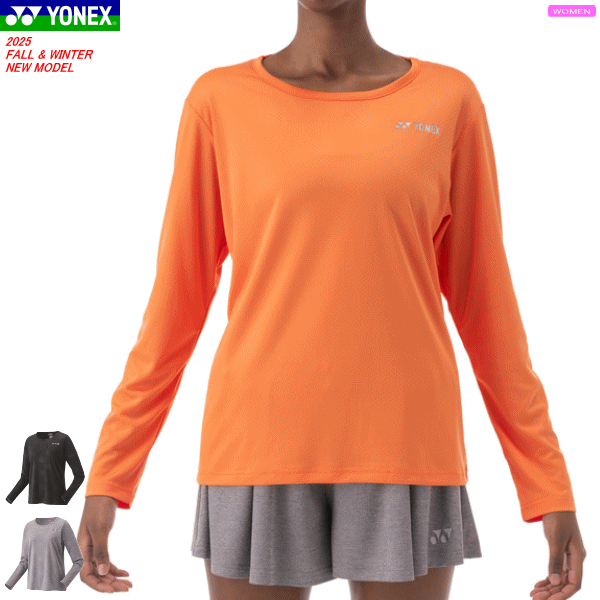 YONEX ヨネックス ロングスリーブTシャツ 長袖シャツ ロンティー ソフトテニス バドミントン ウェア 着替え 移動着 16815 [レディース：女性用]【1枚までメール便OK】