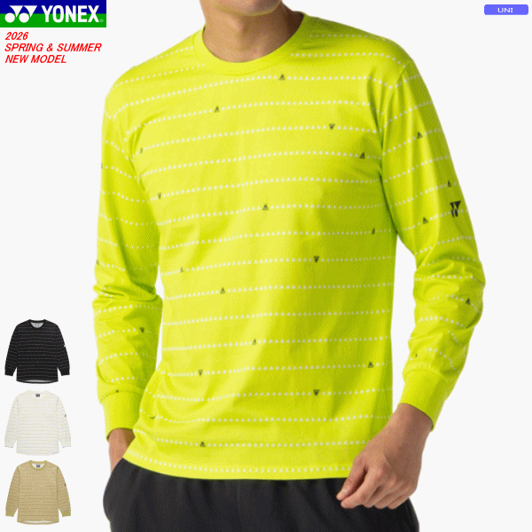 乐天商城 - YONEX ヨネックス ロングスリーブTシャツ 長袖シャツ ロンT ロンティー ソフトテニス バドミントン ウェア 移動着 16842 [ユニセックス：男女兼用]【1枚までメール便OK】