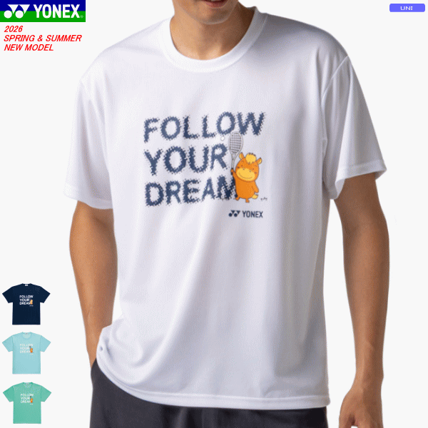 即日発送 YONEX ヨネックス ドライTシャツ 半袖シャツ プリントTシャツ ソフトテニス バドミントン ウェア 午年 16890Y [ユニセックス：男女兼用]【1枚までメール便OK】