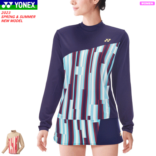 SALE 40%OFF YONEX ヨネックス ロングスリーブTシャツ 長袖ハイネックシャツ ソフトテニス バドミントン ウェア ベリークール搭載 [Beauty&Bloom]［16648Y］[レディース：女性用]あす楽