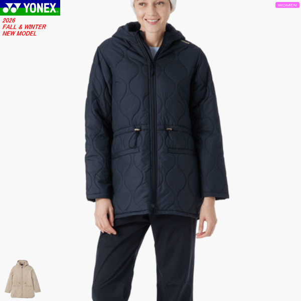 YONEX ヨネックス ウェア ■サイズ： S,M,L,O,XO ■カラー： (007)ブラック (343)ライトベージュ ■素材： ポリエステル100% ■機能： ヒートカプセル、制電 ■サイズ感 サイズ/身丈(cm)/胸囲(cm)/裾周り(cm) S　/　74　/　102　/　108 M　/　77　/　108　/　114 L　/　80　/　114　/　120 O　/　83　/　120　/　126 XO　/　86　/　126　/　132 ※当店とメーカーの在庫を合わせた数を表示しておりますので 稀に欠品する場合もございます。 ※配送方法の注意事項 メール便・宅配便について メーカー希望小売価格はメーカーサイトに基づいて掲載しています