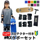 【送料無料】スケボー キッズ 子供用 コンプリート デッキ スケートボード 完成品 プロテクター 小学生 初心者 ブランクデッキ