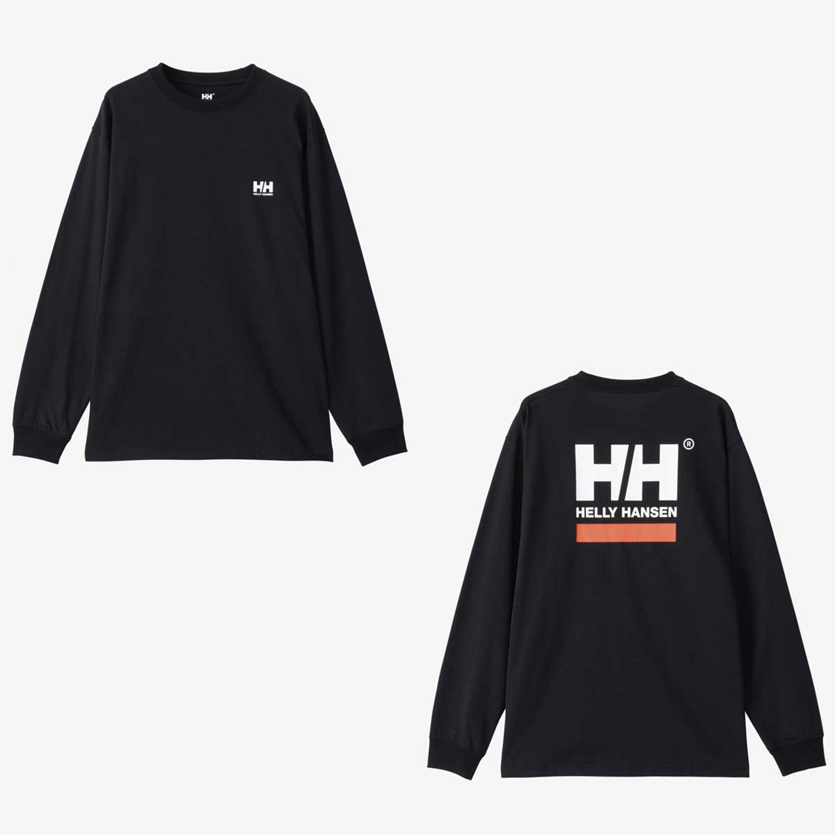 ヘリーハンセン Tシャツ メンズ ヘリーハンセン HELLY HANSEN アウトドア カジュアル ウェア 長袖 Tシャツ ロンT ロング スリーブ スクエア ロゴ ティー HH32413-K メンズ レディース ユニセックス 24SS 春夏