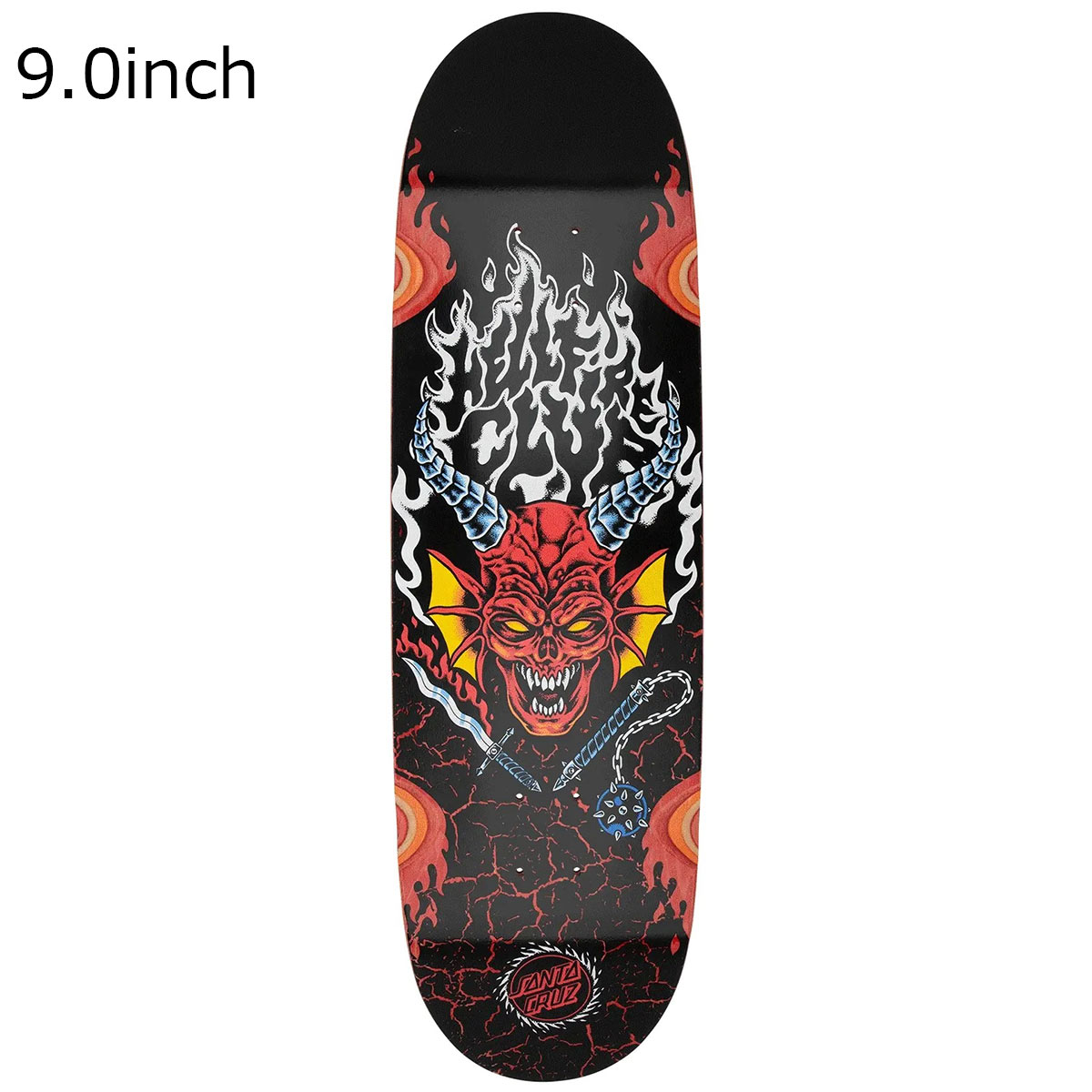サンタクルーズ SANTACRUZ スケボー スケートボード デッキ 板 STRANGER THINGS HELLFIRE CLUB FLAMES ..