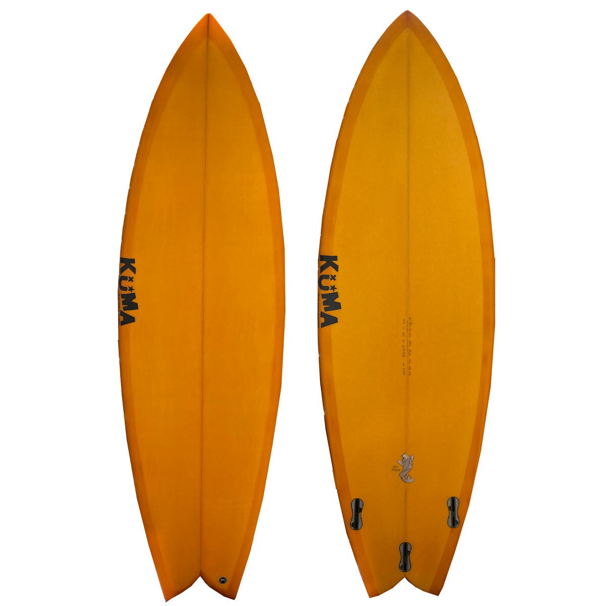 KUMA Surfboards NEW FISH PU BLANKS FCS2 3FIN 29.55L 220000022108 サーフ ボード ショートボード