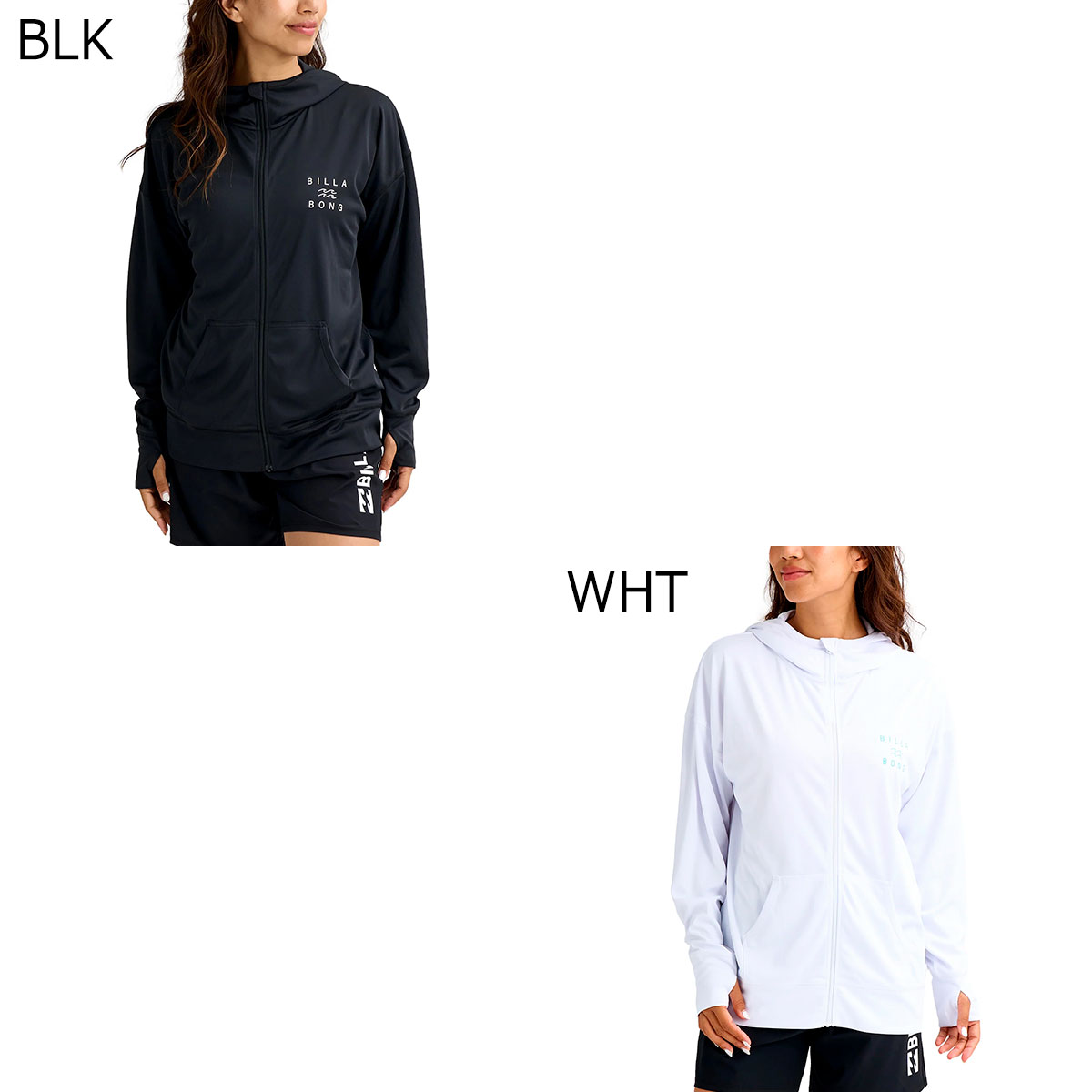 樂天商城 - ビラボン BILLABONG サーフィン サーフ UVカット ZIP UP HOODED ジップフード ラッシュガード BG013852 レディース 女性 26SP 春夏
