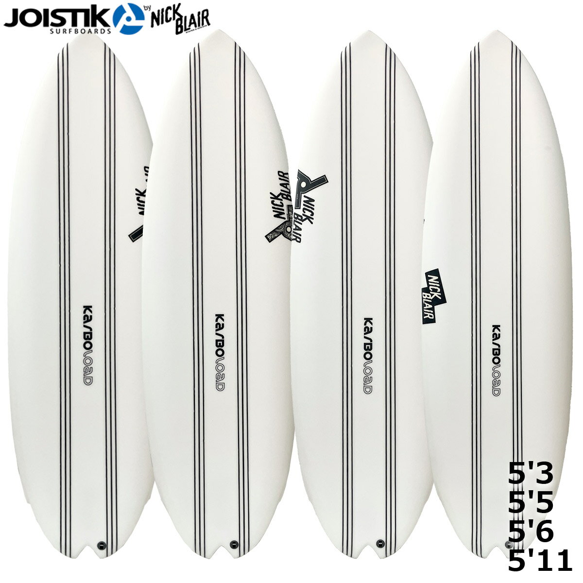 【お買い物マラソン期間中P5倍★4/24 20:00〜4/27 9:59まで】ジョイスティック JOISTIK サーフィン サーフ サーフボード 板 ショートボード TACO DESU KARBO LOAD クリアー FCS2 5FIN NBSJPTD2026