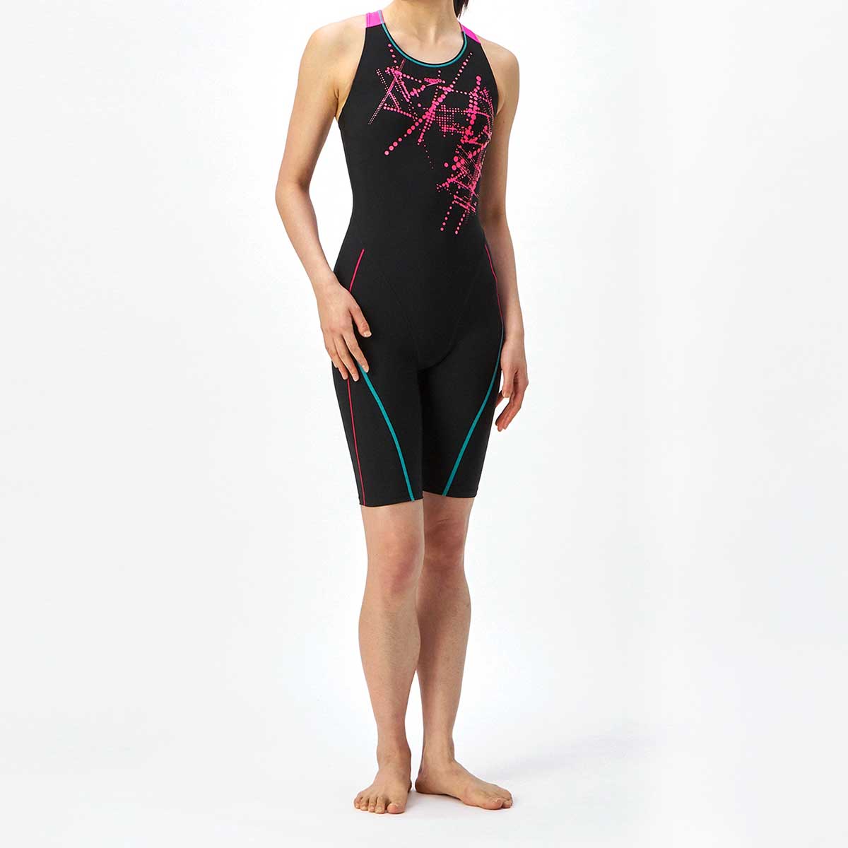 スピード スプラッシュ ドット ルースン ニースキン SFW12059-MA フィットネス スイム ウェア 23S1 春夏 S-DOT LOOSEN KNEE SPEEDO レディース