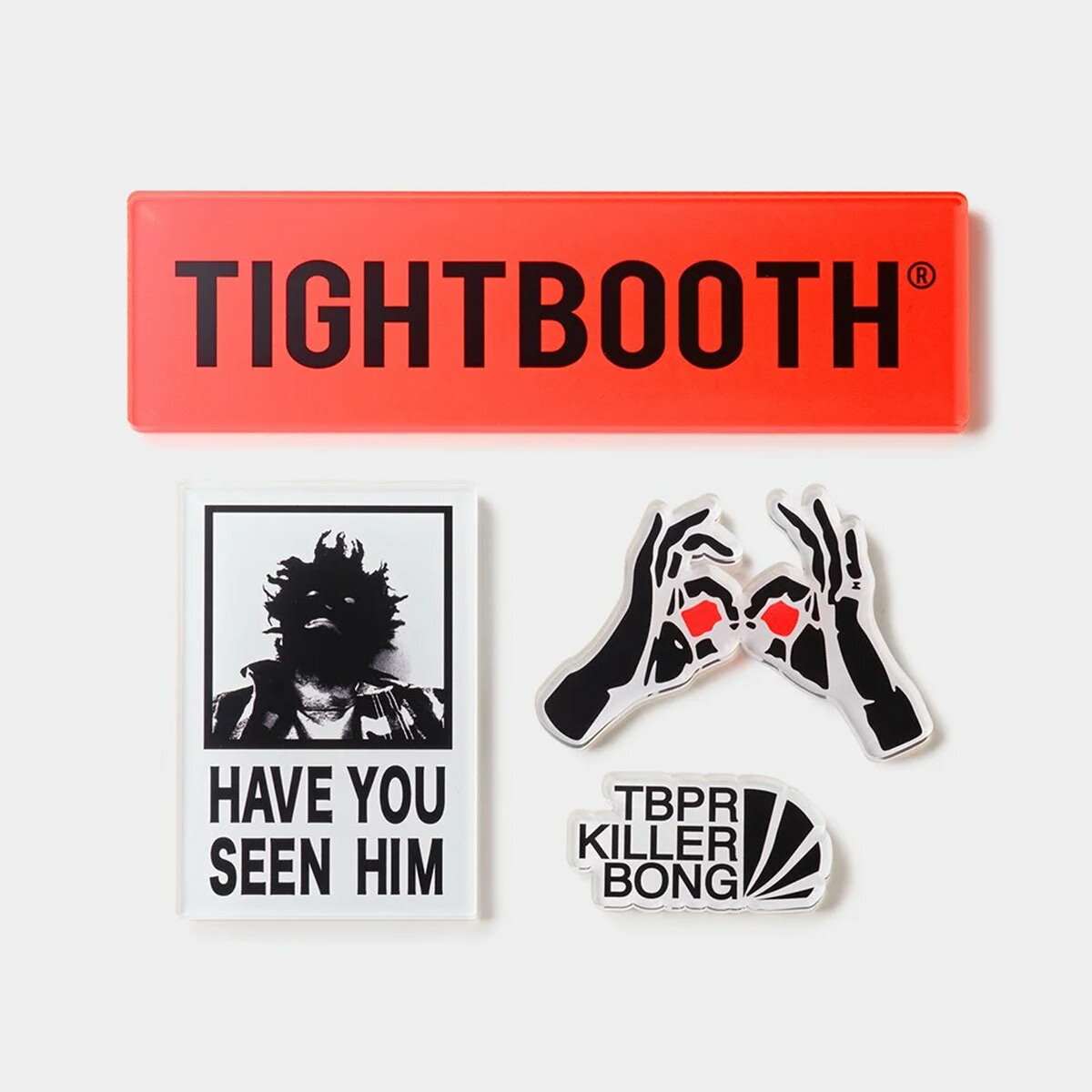 【お買い物マラソン期間中P5倍★5/9 20:00〜5/16 1:59まで】タイトブース TIGHTBOOTH スケボー スケートボード アクセサリー ACRYLIC MAGNET SET FW24-TBKB15 24FA 秋冬