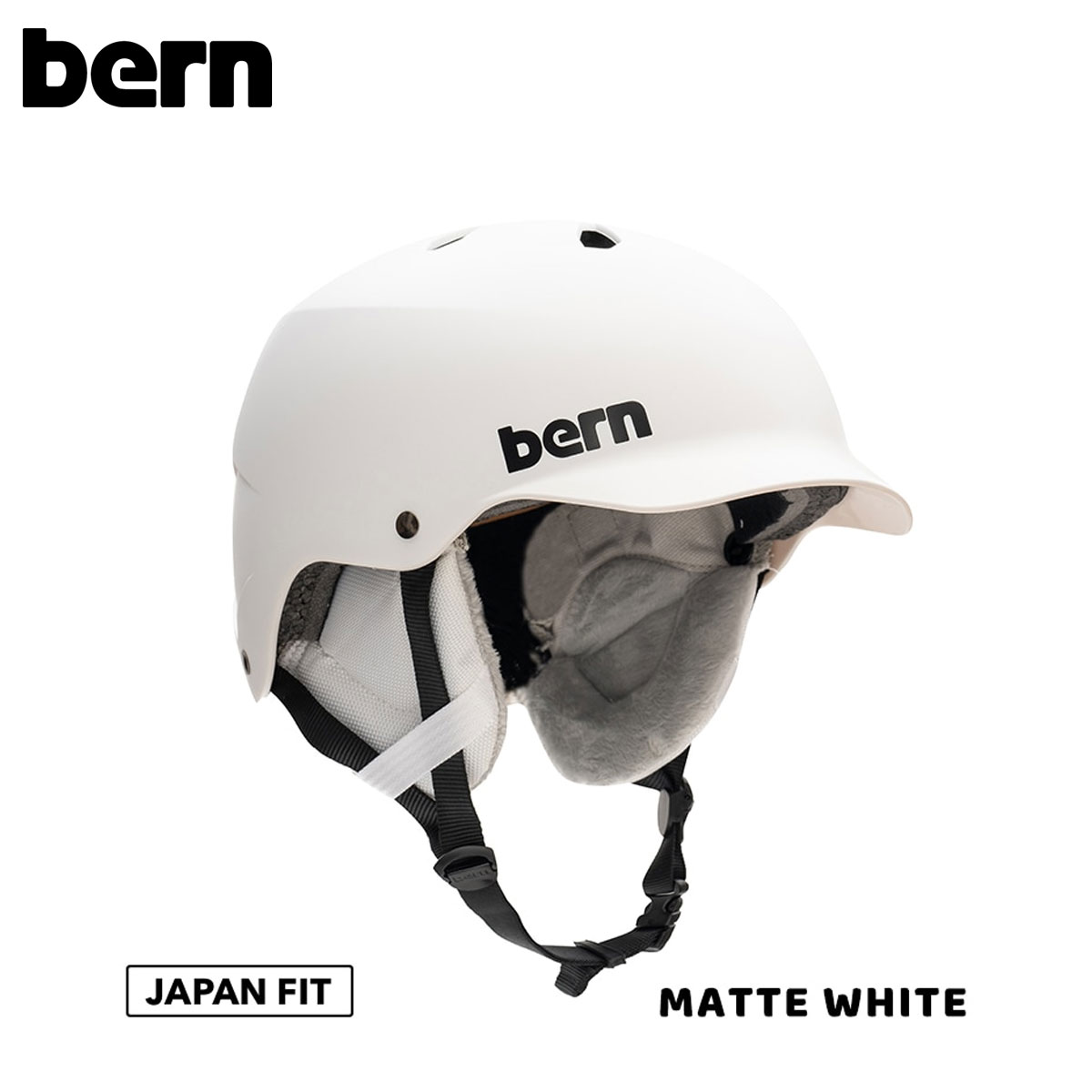 ※当店のスノーボード用品は全て日本正規代理店からの仕入れ商品です。安心してお買い求め下さいませ。【仕様(特徴)】イヤーフラップ、ベントカバー、ゴーグルクリップ付き、500g【サイズチャート】XL：59cm〜60.5cmXXL：60.5cm〜62cm【商品説明】圧倒的支持を誇るツバ付きモデル「WATTS」のフィット感やサイズ感はそのままに、エントリーユーザー向けのモデルがラインナップされます。「TEAM WATTS(チームワッツ)」と名付けられた今作は、耳当て部分をナイロン素材に変更した廉価モデル。スキー/スノーボードの初心者の方に自信を持ってオススメしたいヘルメットです。【bernヘルメットのフィッテングに関して】アメリカ本国との度重なる着用テストにより、着用した際「ヘルメットと頭部の間に人差し指が入る状態がベストフィッテイング」と推奨しています。つまり若干の余裕を持たせた状態を指します。ですが用途によっては、よりジャストなフィット感を求めるユーザーの方もいらっしゃいます。そのため、商品ページに掲載のcmサイズ表は、あくまで推奨サイズであり、フィット感に関しては個人差があることをあらかじめご了承下さい。