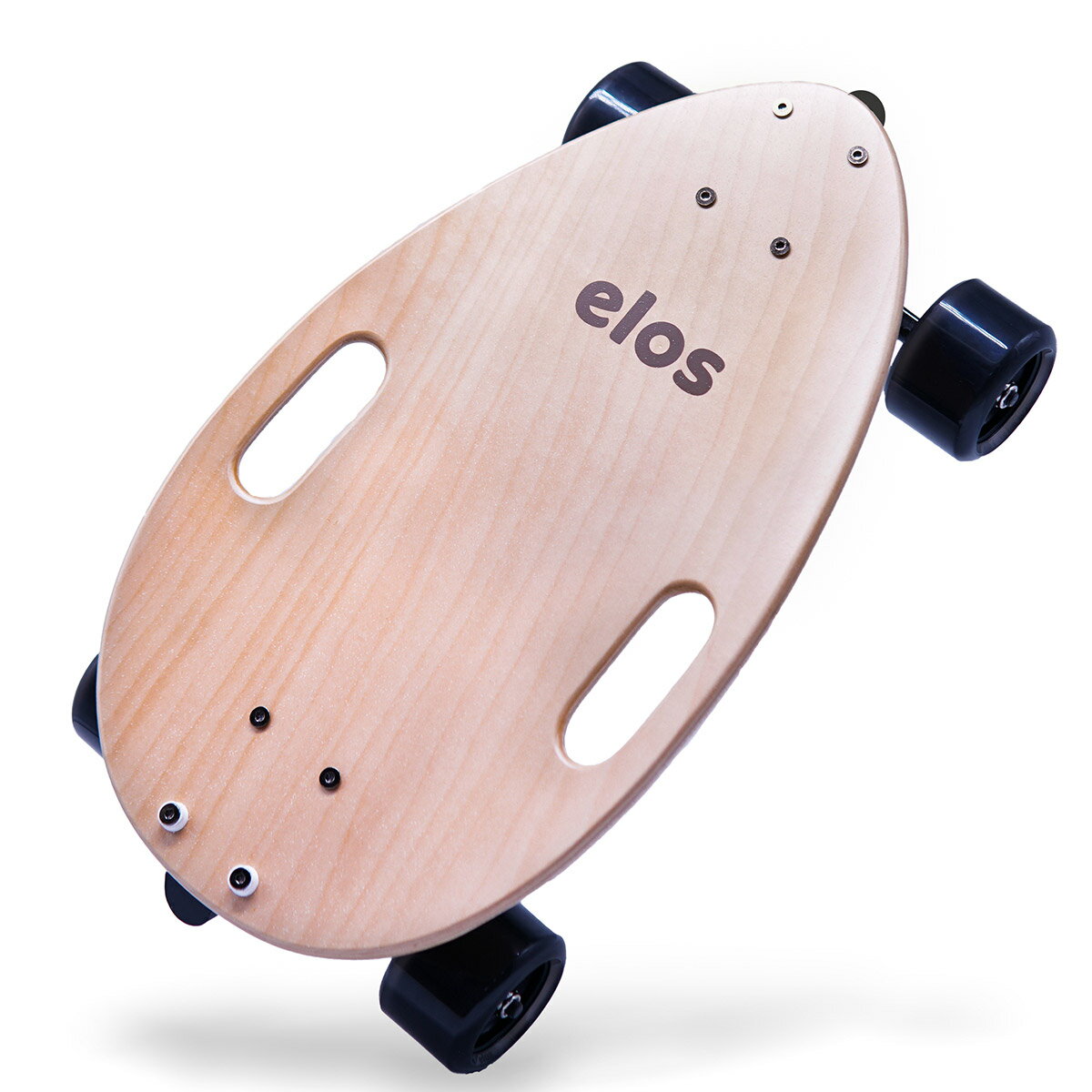 イロス Elos Skateboard Clear Maple EL223 の特長 【超ポータブル】Elosライトウェイトは軽さたったの4lbs(1.85kg)！スケートボードの持ち運びでヘトヘトになってしまう心配がないから、どこへ行くにもElosと一緒！ハンドル付きだから気軽に持ち運べ、大人から子供までクルーズが楽しめます。【簡単マスター】おしゃれなデザインの超幅広デッキが格別の安定感をもたらし、初心者でも簡単にマスターできます。経験者には、自由自在なコントロールとスムーズなライドをお楽しみいただけます。重心を低くすることで、 たくましい72mmウィールと調節可能トラックが、今までにないクルーズ感を演出！【最強の安定感】超軽量クルーザーElosで街や公園でのスムーズライドが可能な理由は、大きくてソフトなウィール。膝や関節にも優しいライドが楽しめます。【日常への工夫を凝らしたスケートボード】「ライフスタイル」をデザインしたスケートボードです。特殊なタッチセーフコーティングはグリップ感があるのに、衣服や靴を傷つける恐れがありません。トラックにリフレクター(反射板)を装備しているため、日夜問わず安心して楽しめます。コンパクトだから収納も楽々。車の中やバックパックにサッとしまえ、デッキ裏面のドックを使えば、簡単に立て掛けることができます。 イロス Elos Skateboard Clear Maple EL223 の商品情報 素材 7層カナダ産メープル