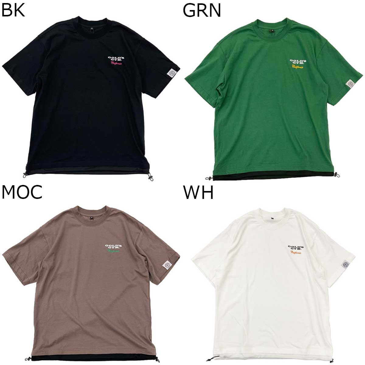 【送料無料 TNK】ゴールドジム GOLD 039 S GYM ジム フィットネス トレーニング ウェア 半袖 Tシャツ ドローコード付 ビッグ Tシャツ G5527 メンズ レディース ユニセックス