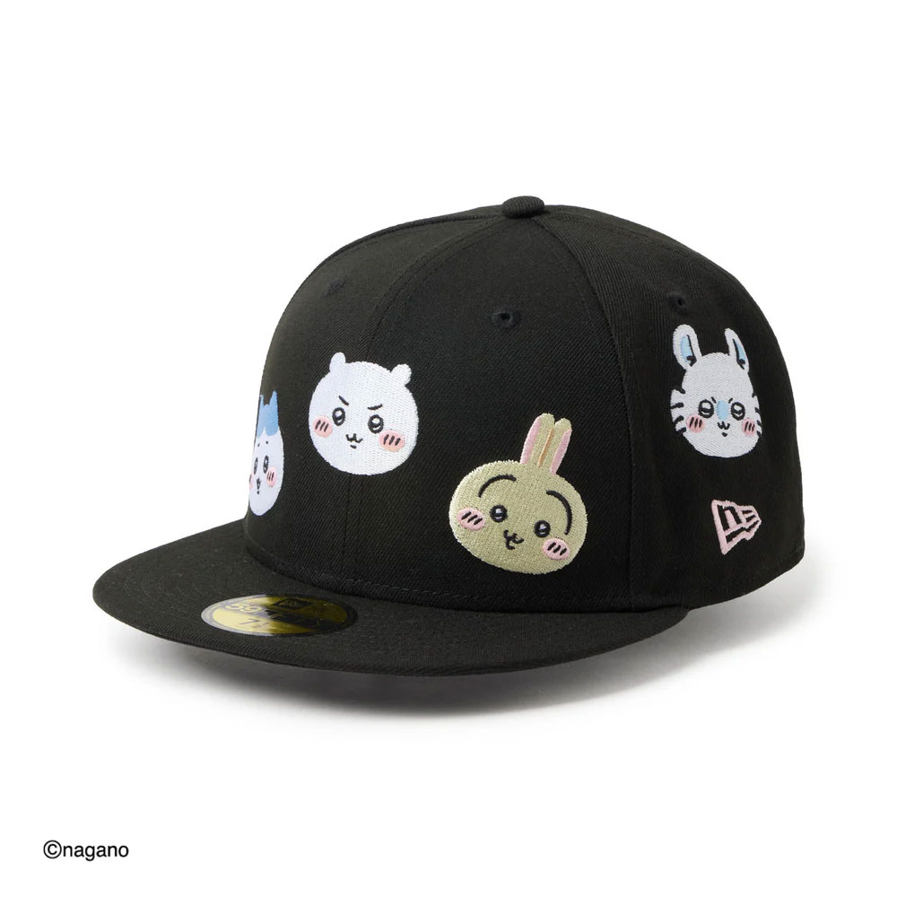 Rakuten - 【お買い物マラソン期間中P5倍★6/20 20:00〜6/26 1:59まで】ニューエラ NEW ERA アウトドア カジュアル 帽子 キャップ 59FIFTY ちいかわ / キャラALL OVER ブラック 14864521 メンズ レディース ユニセックス 26SP 春夏