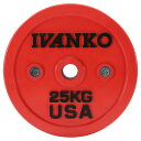 イヴァンコ トレーニング ギア ラバー ウェイト リフティング オリンピック プレート 25kg OCB-25 OCB IVANKO