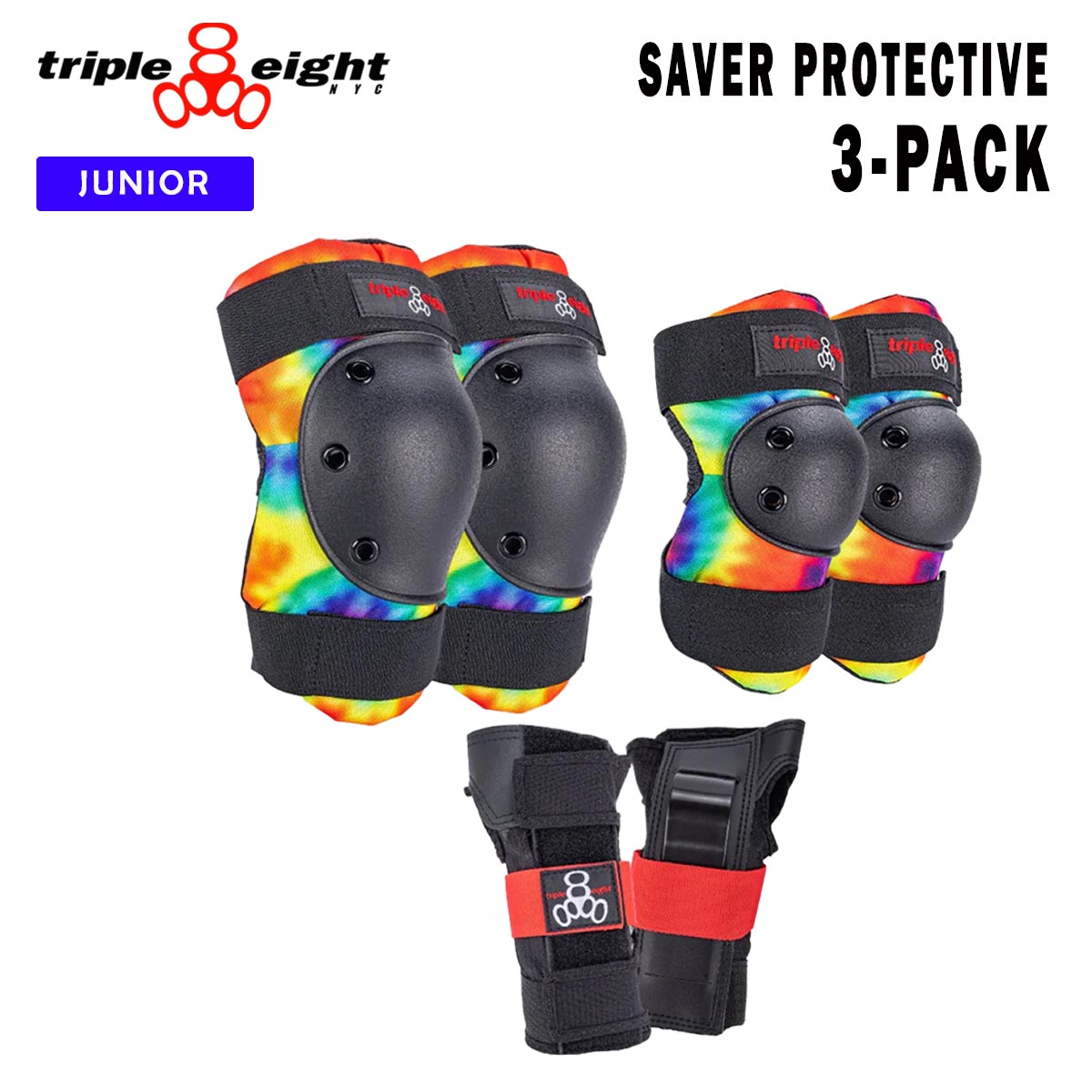 【セール48%OFF】トリプルエイト triple eight スケボー スケートボード プロテクター 3点セット Jr SAVER SERIES PROTECTIVE 3PACK T818JS3-2 ジュニア キッズ 子ども 男の子 女の子