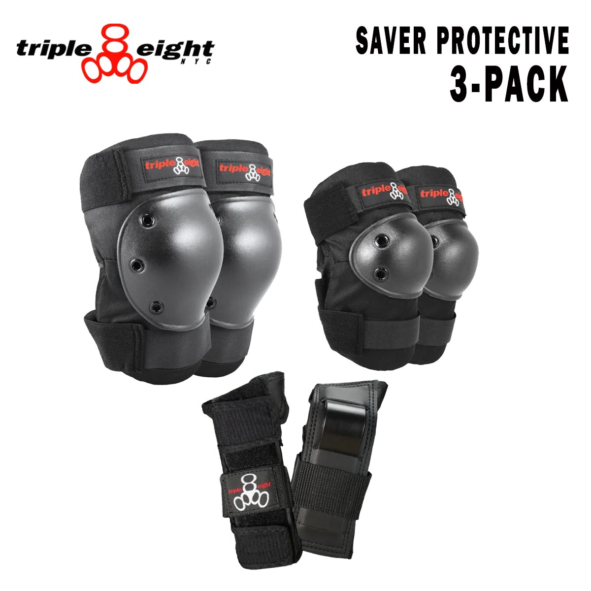 【セール48%OFF】トリプルエイト triple eight スケボー スケートボード プロテクター 3点セット SAVER SERIES PROTECTIVE 3PACK T818S3 メンズ レディース ユニセックス