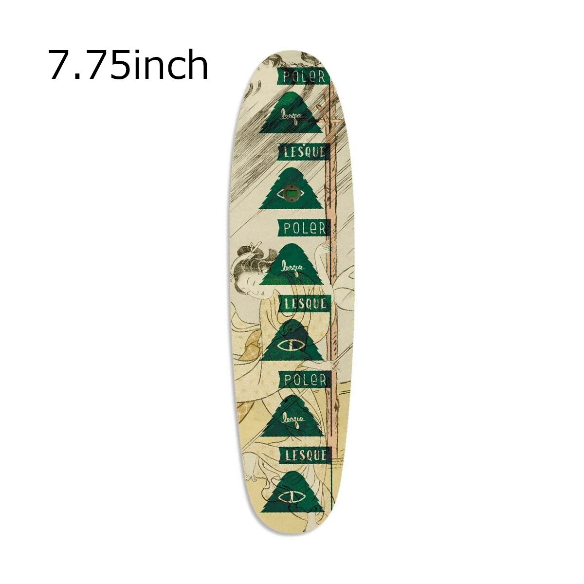 レスケ LESQUE スケボー スケートボード デッキ 板 レスケ×ポーラー スケートボードデッキ LESQUE×POLER SKATEBOARD DECK (CRUISER) 7.75 2200000303608