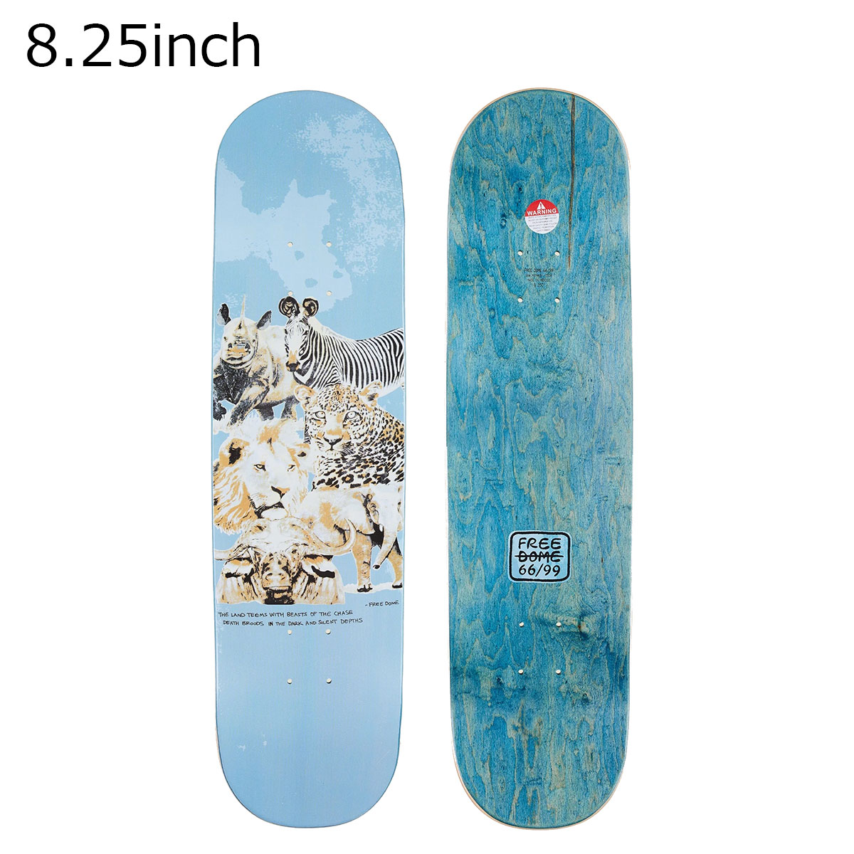 【セール42%OFF】フリーダム FREEDOME スケボー スケートボード デッキ 板 WILD LIFE TEAM 8.25 FON3-WILD