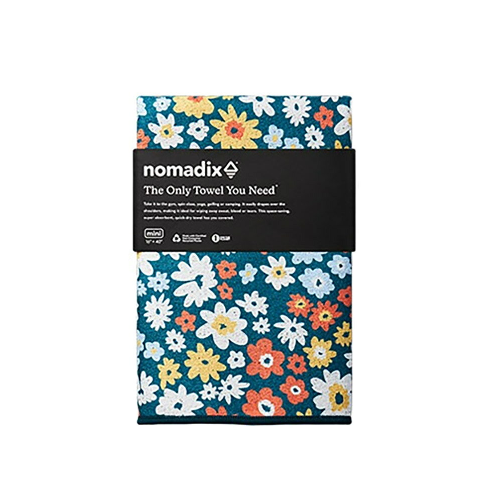 ノマディックス SPRING FLOWERS MINI TOWEL 1700070155231 の特長 『"少ないモノで、多様なコトを"』をモットーにNOMADIXNOMADIXのタオルはたくさんの機能を備えており、様々なシーンやアクティビティで使用できるようにデザインされています。 首にもかけられ持ち運びに便利な日常使いに最適なタオル。また、既存の資源を活用できるよう、リサイクルポリエステル繊維で作られています。【仕様】・きめ細かい編み目により吸水力がある。・タオル表面に砂がつきにくい。・水切れがよく乾きやすい。・タオル表面にペットの毛がつきにくい。・ボリュームが少ないのでバックの中でかさばらない。・乾きやすいので臭いが出にくい。・可能な限りリサイクル素材を使用している。・伸び縮みしにくいので型崩れしにくい。【サイズ】 40x100cm重量：150g ノマディックス SPRING FLOWERS MINI TOWEL 1700070155231 の商品情報 素材 リサイクルポリエステル/ナイロン