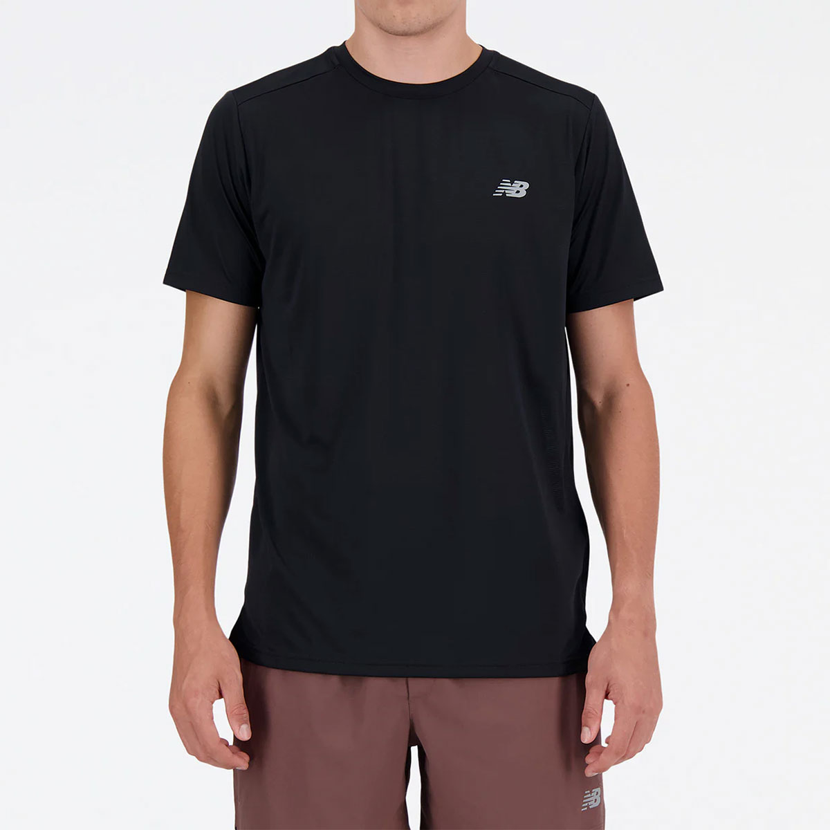樂天商城 - ニューバランス new balance ランニング ウェア 半袖 Tシャツ Sport Essentials ランショートスリーブTシャツ MT41222-BK メンズ 男性 26SP 春夏