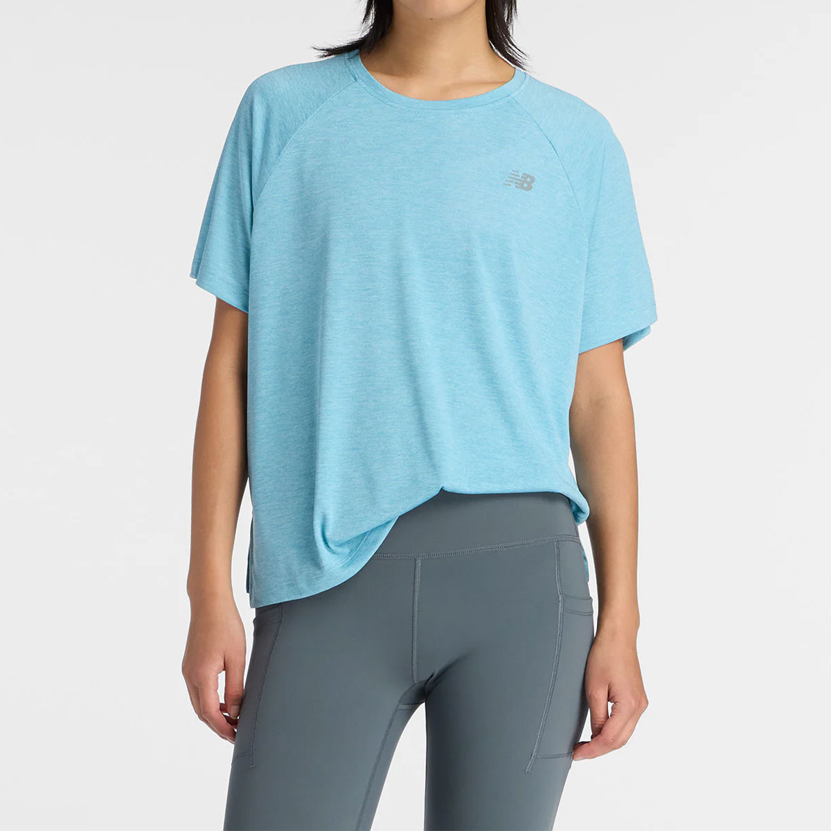 樂天商城 - ニューバランス new balance ジム フィットネス ヨガ ウェア 半袖 Tシャツ スポーツ パフォーマンス Tシャツ WT6172ZL-AEB レディース 女性 26SP 春夏