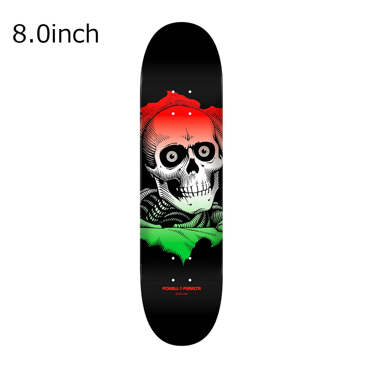 【お買い物マラソン期間中P5倍★5/9 20:00〜5/16 1:59まで】パウエルペラルタ POWELL PERALTA スケボー スケートボード デッキ 板 RIPPER GREEN FADE 8.0 31210874