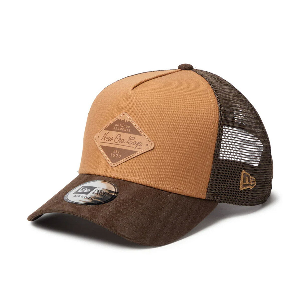 樂天商城 - ニューエラ NEW ERA アウトドア カジュアル 帽子 キャップ 9FORTY A-Frame トラッカー Duck Canvas ライトブロンズ/ウォルナット 14774383 メンズ レディース ユニセックス 26SP 春夏