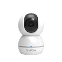 SpotCam Eva 2 ワイヤレスホームセキュリティカメラ 1080P、屋内、ナイトモード、双方向通話、動体・音声のアラート、パン・チルト、スマート自動人間追跡、永久無料クラウド録画、台湾ブランド
