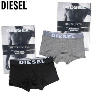 DIESEL ディーゼル / BOXER TRUNKS GRY、BLK ボクサートランクス 下着 グレー、ブラック 下着 セット パンツ ブリーフ メンズ ナイトウェアー パジャマ