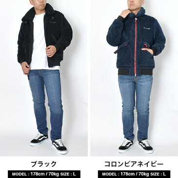 【セール】コロンビア ジャケット モコモコ ボア COLUMBIA フリースジャケット メンズ レディース クラークドームジャケット CLARK DOME JACKET ロゴ アウター 大きいサイズ 防寒 防風 あったか ブラック ネイビー PM3763