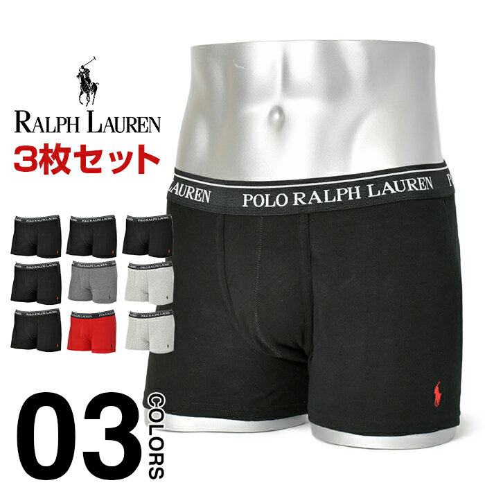 Polo Ralph Lauren ラルフローレン ボクサーパンツ メンズ 3枚セット Polo Ralph Lauren ポロ 3枚組 3P セット 大きいサイズ 下着 パンツ 3枚組セット 男性 無地