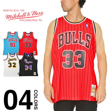 ミッチェル&ネス スウィングマン ジャージ バスケット ユニフォーム メンズ レディース 大きいサイズ Mitchell & Ness SWINGMAN JERSEY NBA ゲームシャツ メッシュ タンクトップ ブルズ レイカーズ ピッペン ロッドマン オニール マジック ジョンソン
