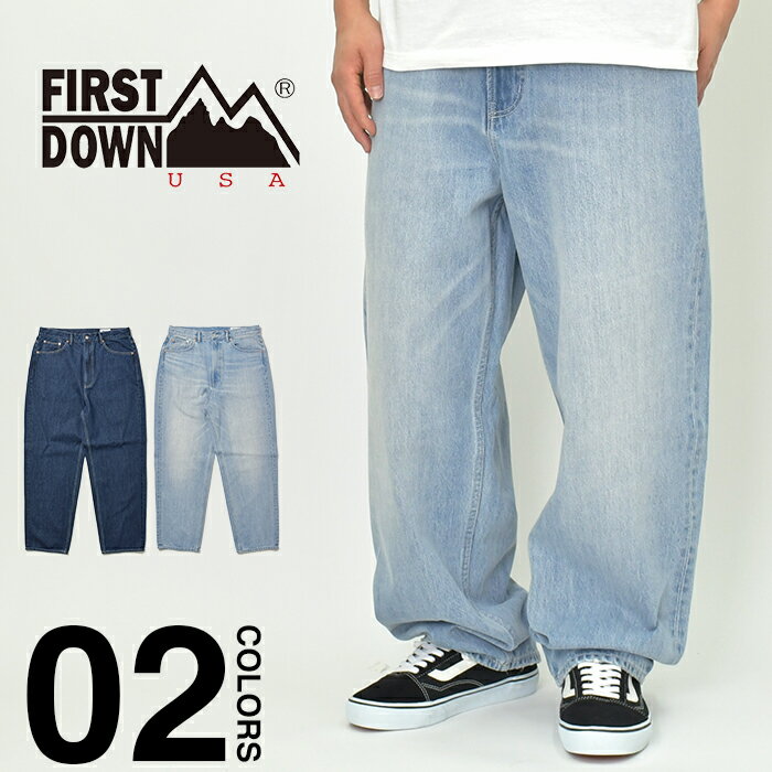 【セール】ファーストダウン ワイド デニムパンツ メンズ 大きいサイズ FIRST DOWN BAGGY FIT JEAN デニム パンツ ジーンズ ジーパン バギーパンツ ワイドパンツ 太い ゆったり ダンス ヒップホップ 衣装 ストリート ファッション ブランド F212200C