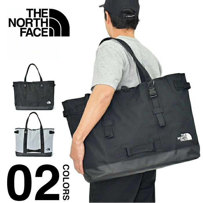 ノースフェイス フィルデンスギアトートM トートバッグ 47L メンズ レディース THE NORTH FACE Fieludens Gear Tote M NM82201 バッグ 手さげ 肩掛け アウトドア キャンプ 防水 大容量 ショルダー 大きい おしゃれ 人気 ブランド ブラック 黒 グレー