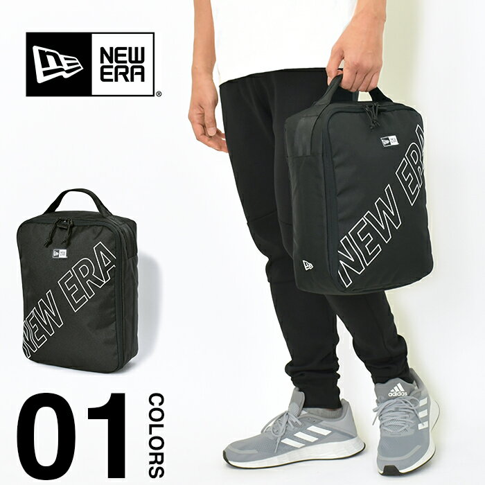 楽天SPOTCHECK.SHOPニューエラ バッグ シューズケース NEW ERA シューケース メンズ レディース 17L Shoe Case プリント ロゴ 靴入れ 収納 軽量 コンパクト ブランド おしゃれ かっこいい スポーツ ユニセックス 男女兼用 ブラック 黒 14108400