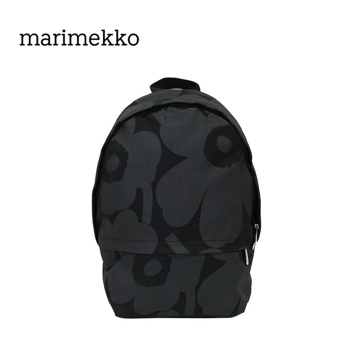 marimekko マリメッコ PIENI UNIKKO BACKPACK ピエニ ウニッコ バックパック リュック バッグ かばん メンズ レディース 47583 999 花柄 北欧 ブラック 黒 プレゼント ギフト 通勤 通学 送料無料