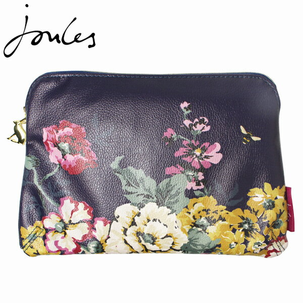 JOULES ジュールズ Medium Zip Pouch ミディアム ジップポーチメイクポーチ 化粧ポーチ コスメ 旅行 チャーム 花柄 ネイビー JLS1912メンズ レディース プレゼント ギフト 通勤 通学 送料無料