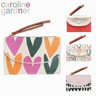 caroline gardner キャロラインガードナー Small Card Purse スモールカードパース カードケース マルチケース 小銭入れ ミニ財布 コンパクト フラグメントケースブランド デザイナーズ ポーチ UK ロンドン 海外 ハート カラフル CCPギフト プレゼント 誕生日 お祝い