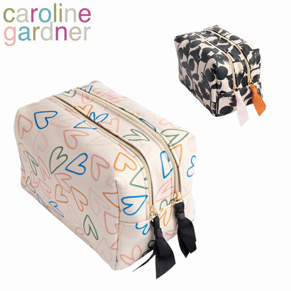 SALE開催中!6/11 1:59まで caroline gardner キャロラインガードナー Large Travel Washbag ラージ トラベル ウォッシュバッグバッグインバッグ トラベルポーチ 旅行 ポーチ 花柄 ハート柄 CWB103 104ギフト プレゼント 誕生日 お祝い 送料無料