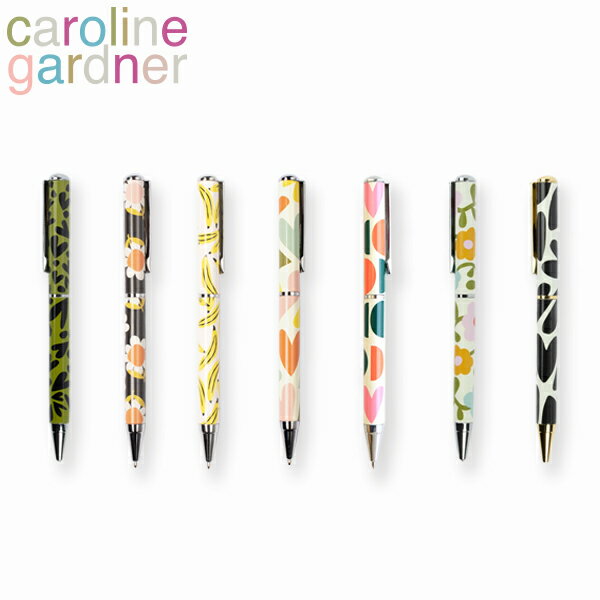 caroline gardner キャロラインガードナー ball point pen ボールペンおしゃれ ペン 文房具 筆記用具 オフィス ステーショナリー 輸入 雑貨 デザイナーズ UK ロンドン レディース ハート バナナ 花柄 PENギフト プレゼント 誕生日 お祝い 通勤 通学