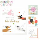 caroline gardner キャロラインガードナー Birthday card バースデー カードgreeting card グリーティングカード 手紙 封筒付 ポストカード 誕生日カード デザイナーズ 花 ケーキ 猫 海外 ロンドン 紙ギフト プレゼント 誕生日 お祝い