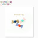 caroline gardner キャロラインガードナー Mini Poms Sweeties Thank You Card ミニ ポムズ スイーティーズ サンキュー カードgreeting card グリーティングカード 感謝 手紙 封筒付 ポストカード デザイナーズ 海外 ロンドン MIN009ギフト プレゼント お礼