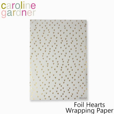 キャロラインガードナー ラッピング ペーパー フォイル ハーツ ラッピング ペーパー caroline gardner Foil Hearts Wrapping Paper包装紙 ブランド デザイナーズ UK ロンドン GWE499ギフト プレゼント　母の日