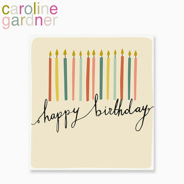 キャロラインガードナー グリーティングカード カリグラフィー キャンドルズ バースデー カード caroline gardner Calligraphy Candles Birthday Cardブランド デザイナーズ カード UK ロンドン MOD041ギフト プレゼント 企画