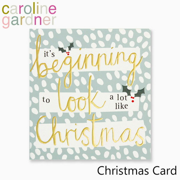 クリスマスカード（1000円程度） caroline gardner キャロラインガードナー グリーティングカード カード Christmas Cardクリスマスカード ブランド デザイナーズ カード UK ロンドン PNT526ギフト プレゼント 誕生日 お祝い